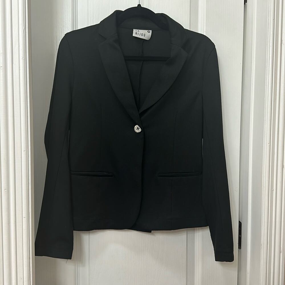 La Bijou black stretch blazer size M